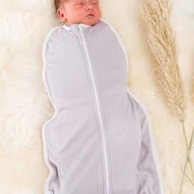 Baby swaddle bag-Pale grey