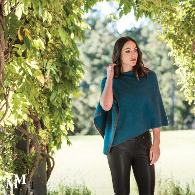 Two tone poncho in another new colour,Cravasse.