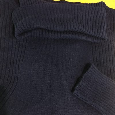 Classic navy Cashmere poloneck jumper
