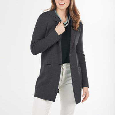 Charcoal knit blazer
