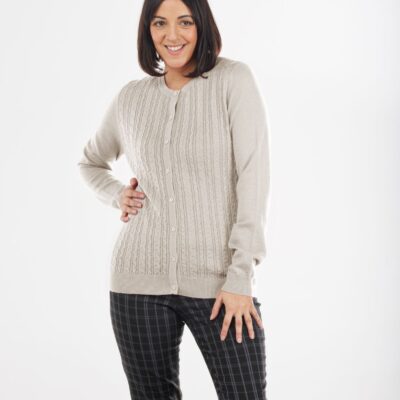 Cable cardigan